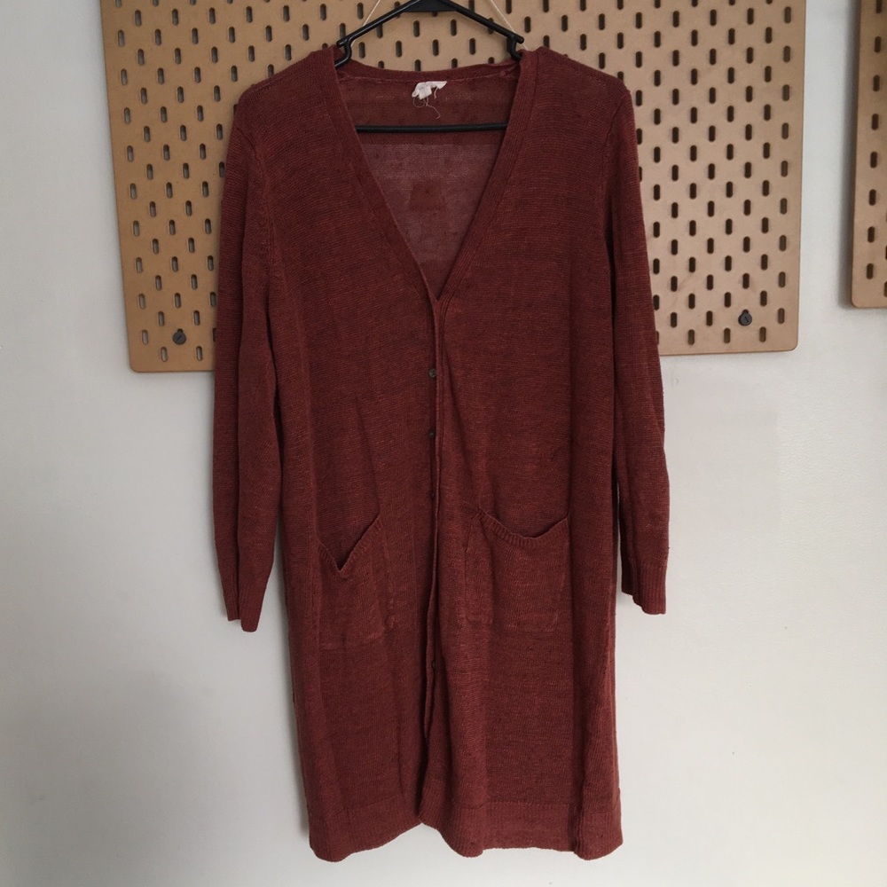 Eileen Fisher loose knit button cardigan